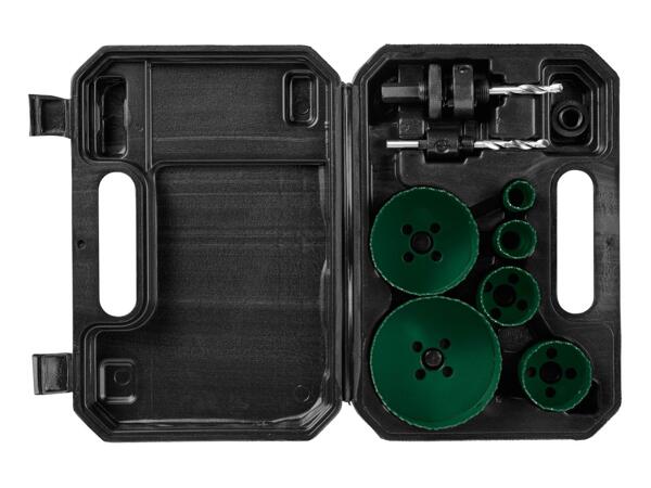 Hole saw set, 9 pieces