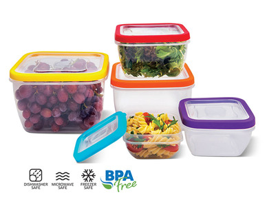 Crofton 10-Piece Durable Square Food Storage Set