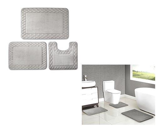 Huntington Home 
 3-Piece Memory Foam Bath Mat Set