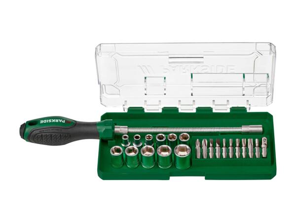 Screwdriver set or ratcheting screwdriver set