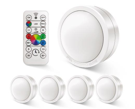 Easy Home 
 LED Puck Lights with Remote