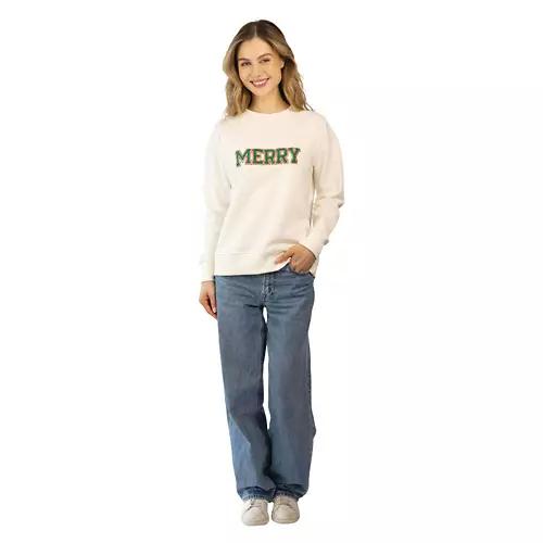 Ladies Holiday Pullover - White, XL