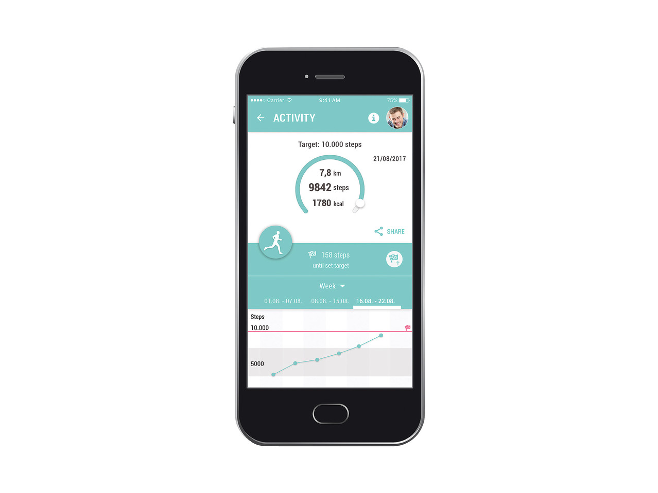 Fitness náramek s Bluetooth(R)
