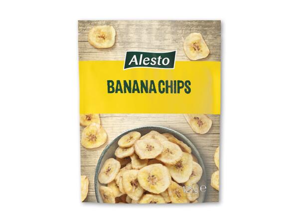 Bananchips eller ristede peanuts