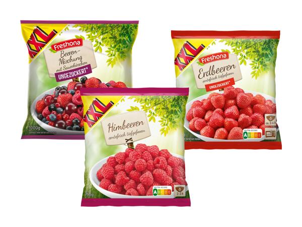Himbeeren, Erdbeeren oder Beerenmischung