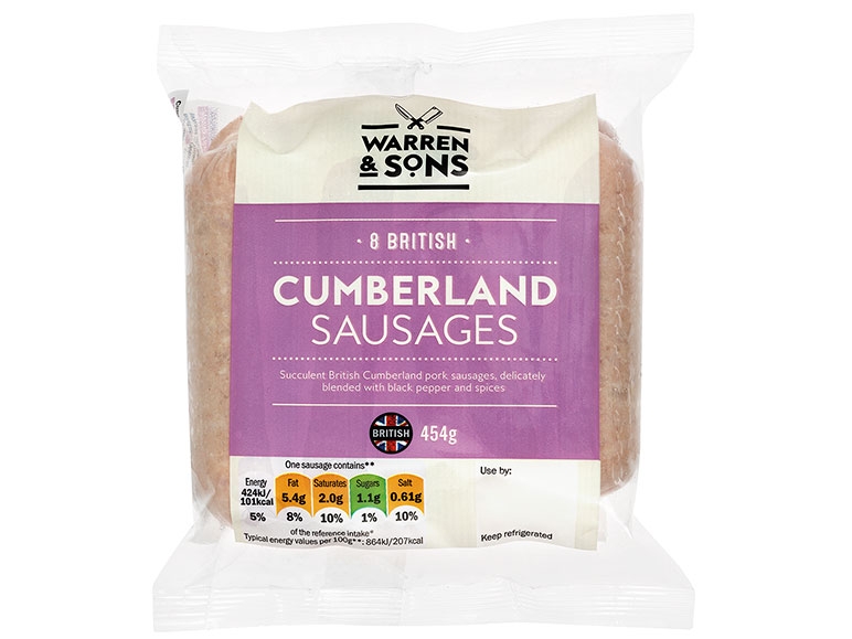 Warren & Sons British Thick Sausages Assorted, 454g