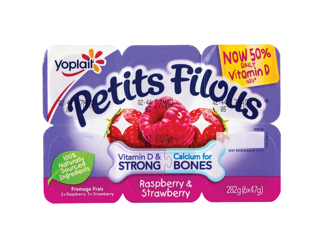 YOPLAIT Petit Filous Raspberry & Strawberry