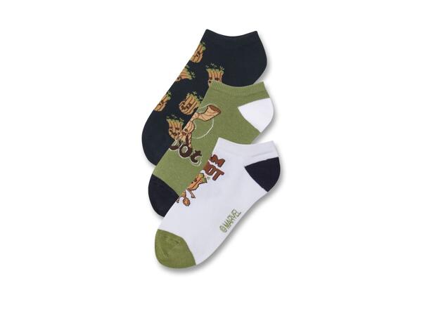 Boys' "Mickey Mouse, Spidey, Groot", 3 Pairs