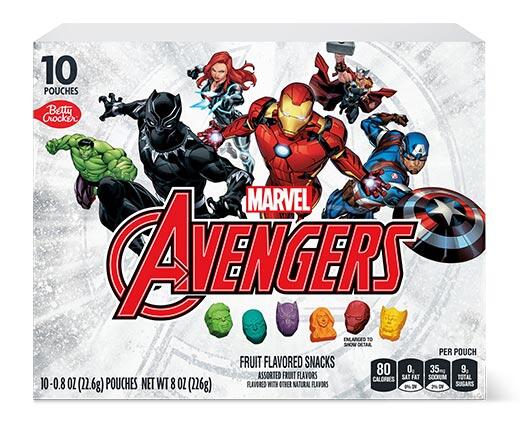 Betty Crocker SpongeBob or Avengers Fruit Snacks