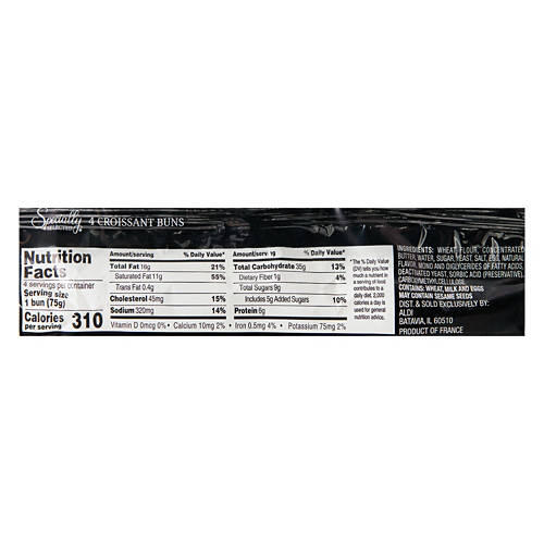 Croissant Rich Butter Flavor Buns, 4 count