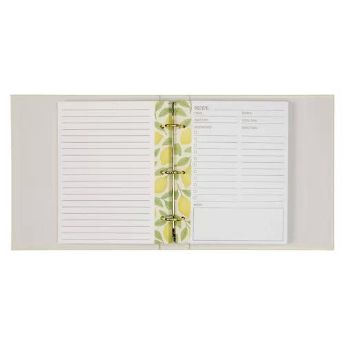 50 Recipe Sheets Binder - Lemon