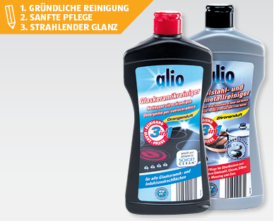 ALIO Glaskeramik-/Edelstahlund Buntmetallreiniger 3 in 1