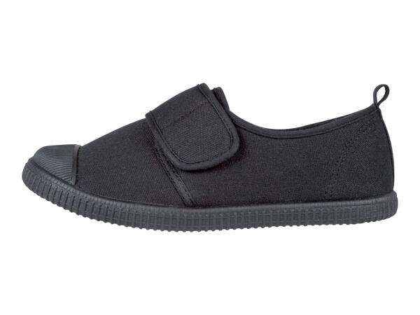 Kids' School Plimsolls With Hook & Loop Fastener