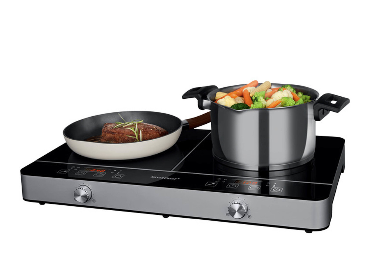SILVERCREST KITCHEN TOOLS 2800W Double Induction Hob