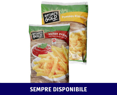 NATURE'S GOLD 
 PATATINE FRITTE ONDULATE/A CUBETTI