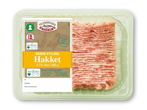 Hakket dansk gris- og kalv eller kylling