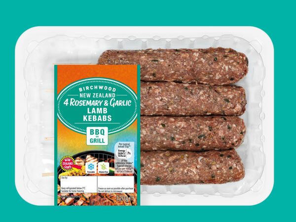 Birchwood 4 Rosemary & Garlic Lamb Kebabs