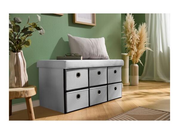 Livarno Home Grey Storage Ottoman