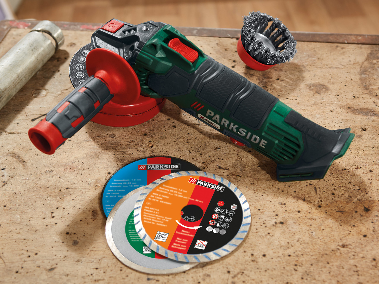 Parkside Cordless Angle Grinder1