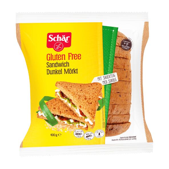 Glutenfrit mørkt sandwichbrød