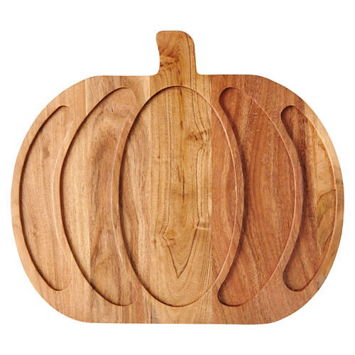 Acacia Wood Harvest Chopping Block - Divided Pumpkin