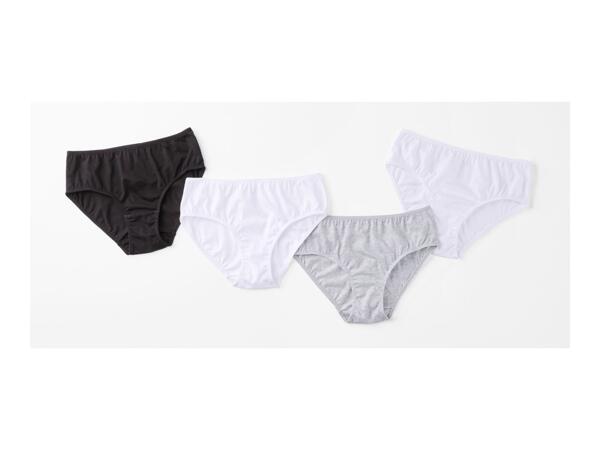 Esmara Girls' Pure Cotton Knickers - 4 Pack