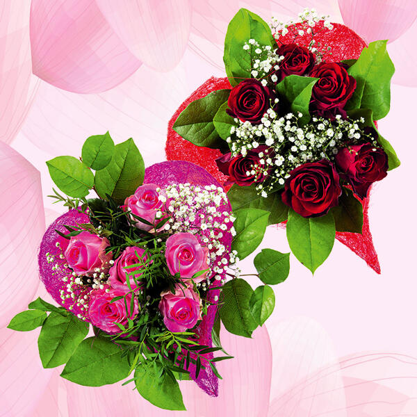 Bouquet de St-Valentin 6 roses