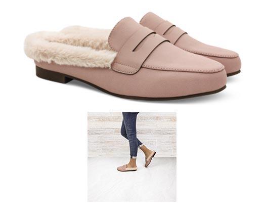 Serra 
 Ladies' Faux Fur-Lined Mules