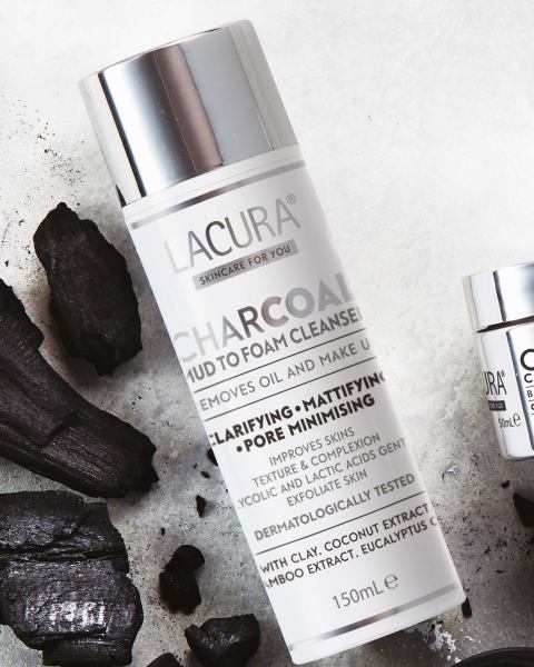Lacura Charcoal Mud To Foam Cleanser