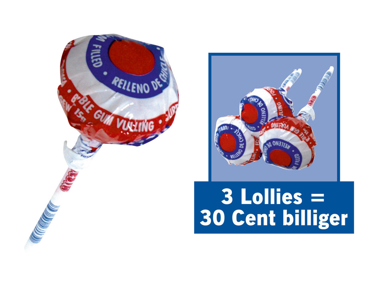 TICOPOP Lolly mit Kaugummifüllung