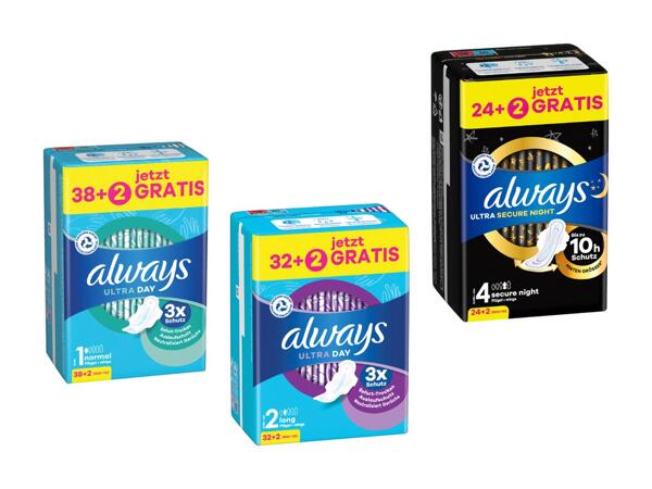 Always Damenbinden Ultra +2 Gratis​