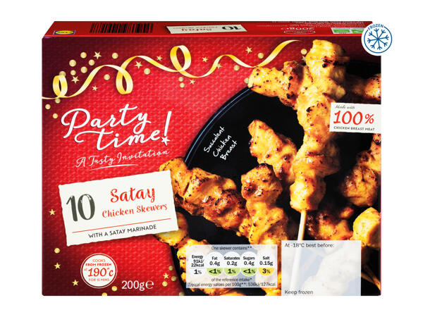 Partytime Chicken Breast Skewers assorted