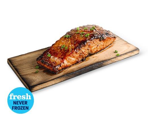 Fresh 
 Asian Sesame Salmon on a Cedar Plank