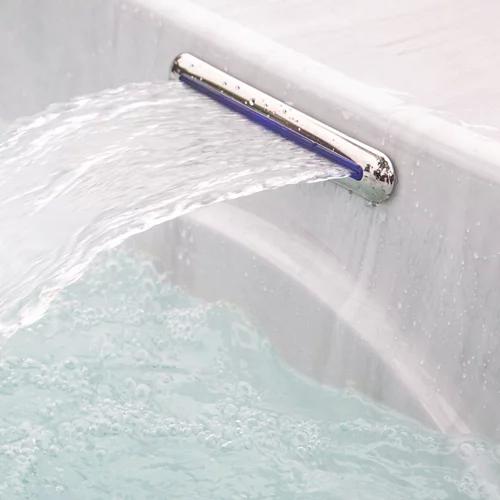 HOME DELUXE White Marble Outdoor Whirlpool inkl. Treppe und Thermoabdeckung