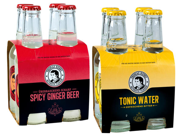 Bitter Lemon, Ginger Beer, Ginger Ale oder Tonic Water