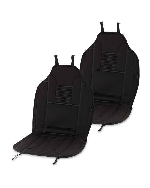 2 Heatable Black Car Seat Cushions