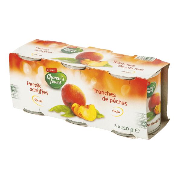 Pêches en tranches, pack de 3
