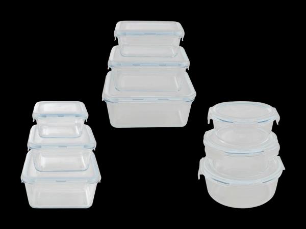 Glasfrischhaltedosen-Set, 3-teilig
