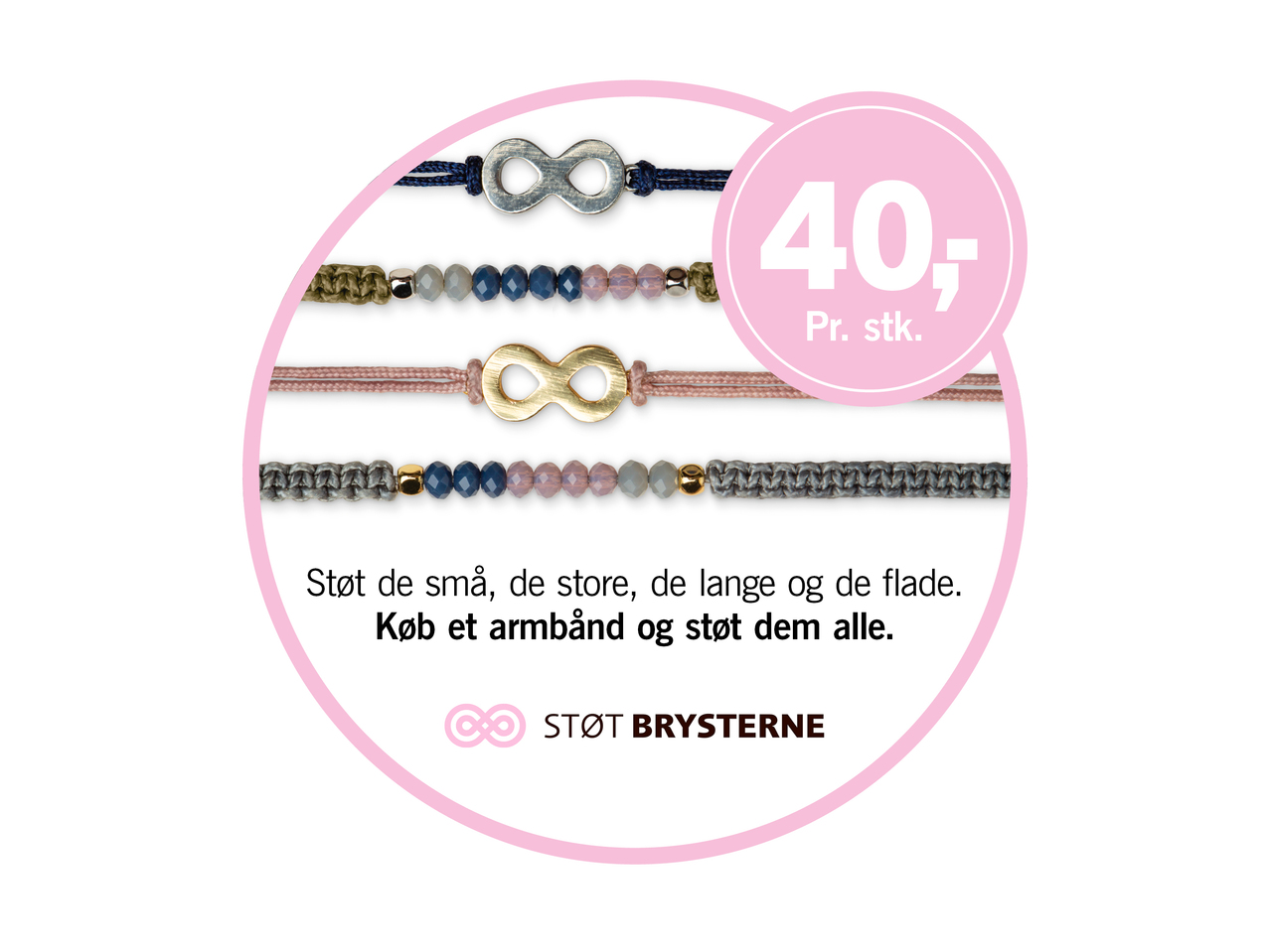 STØT BRYSTERNE Armbånd