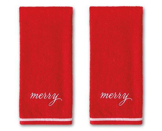 2 Pack Holiday Hand Towel Set