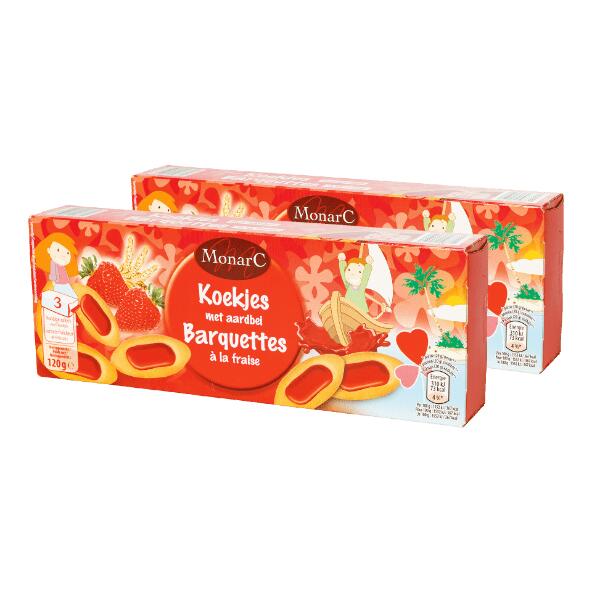 Koekjes met aardbei, 2-pack