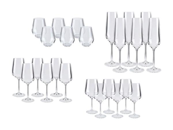Verres en cristal, 6 pièces