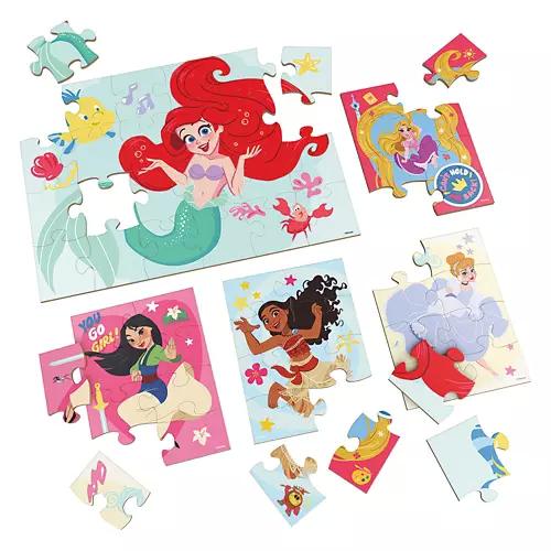 Kids 5 Piece Wooden Jigsaw Puzzle - Disney Princess
