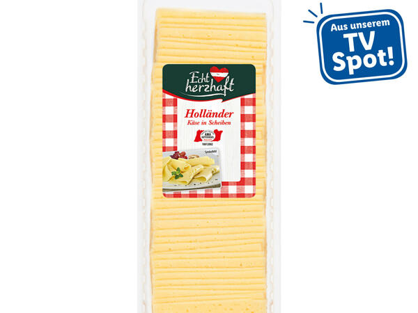 ECHT HERZHAFT Käse nach Holländer Art in Scheiben