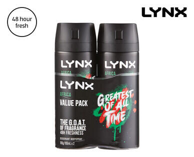 Lynx Body Spray 2 x 106g