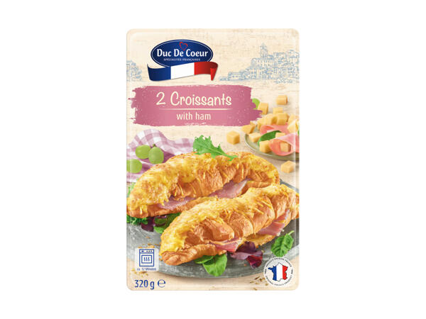 Croissants au jambon et au fromage