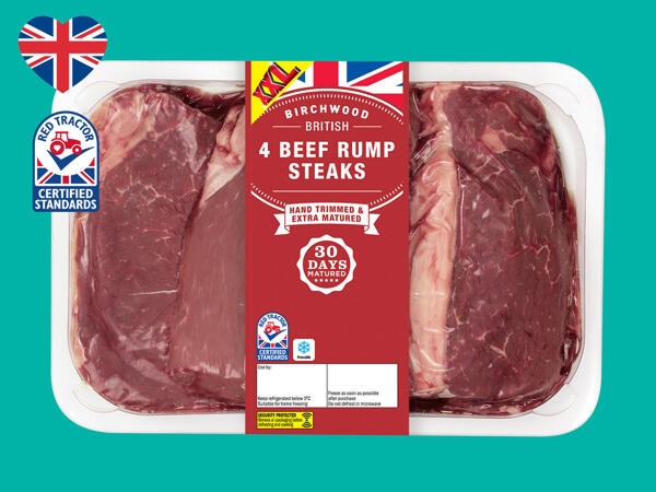 Birchwood 4 British Beef 30-Day Matured Rump Steaks