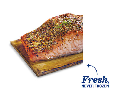 Fresh Atlantic Salmon On a Cedar Plank
