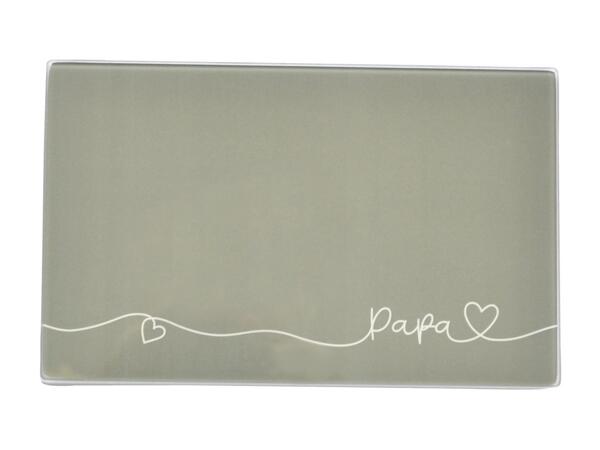 Planche à découper en verre "Papa" Mäser (action valable uniquement en Suisse alémanique)