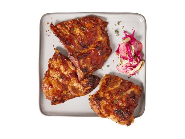 Frische Spare Ribs mariniert